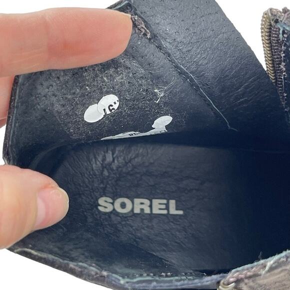 Sorel Blake Distressed Ankle Waterproof Leather Boots in Blackened Brown Size 7 - Picture 13 of 16